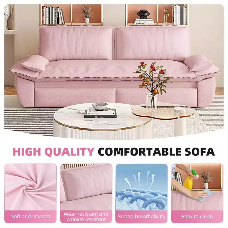 Divano letto convertibile 3-in-1 Queen con rivestimento in velluto