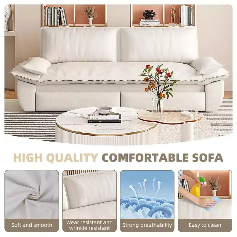 Divano letto convertibile 3-in-1 Queen con rivestimento in velluto