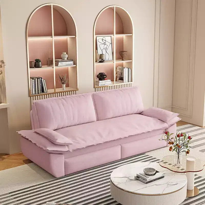 Divano letto convertibile 3-in-1 Queen con rivestimento in velluto