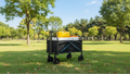 Foldable Utility Wagon with All-Terrain Wheels and Adjustable Handle - 240 LB Capacity for Shopping, Camping & Garden - Black