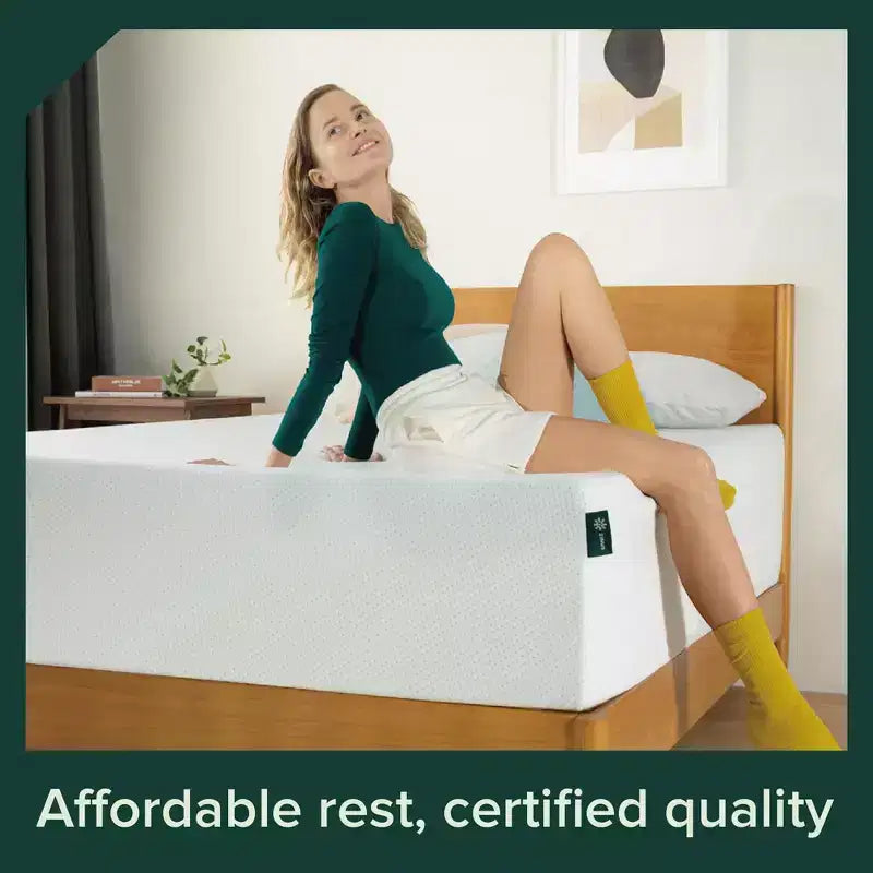 Materasso in memory foam Zinus 14 King Green Tea, senza fibra di vetro, rigidità media, scarico della pressione a zone, CertiPUR-US, materasso in scatola