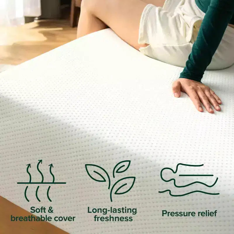 Materasso in memory foam Zinus 14 King Green Tea, senza fibra di vetro, rigidità media, scarico della pressione a zone, CertiPUR-US, materasso in scatola