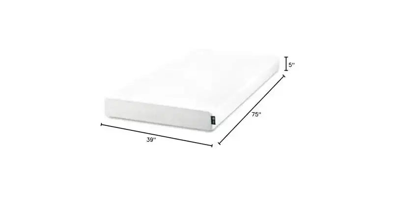 Materasso in memory foam Zinus 5 Twin Green Tea, senza fibra di vetro, rigidità media, sollievo zonale dalla pressione, certificato sicuro, materasso in scatola