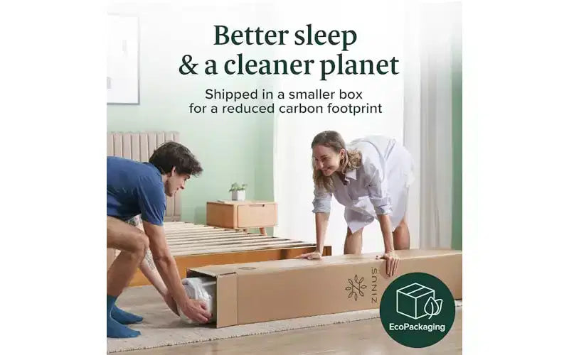 Materasso in memory foam Zinus 5 Twin Green Tea, senza fibra di vetro, rigidità media, sollievo zonale dalla pressione, certificato sicuro, materasso in scatola