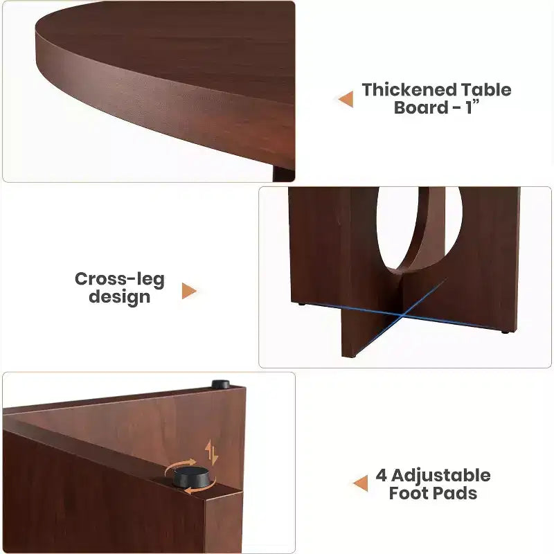 Tavolo da pranzo rotondo da 120 cm per 4-6 persone, tavoli da cucina circolari con base a piedistallo robusta, mobili salvaspazio per sala da pranzo, cucina