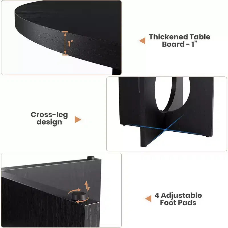 Tavolo da pranzo rotondo da 120 cm per 4-6 persone, tavoli da cucina circolari con base a piedistallo robusta, mobili salvaspazio per sala da pranzo, cucina
