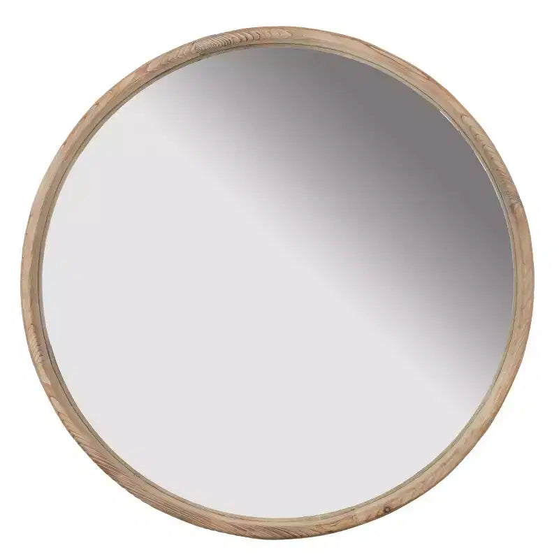 Specchio da parete rotondo in legno rustico da 28, specchio decorativo circolare in legno di abete stile rustico per ingresso e soggiorno - Panipeachy