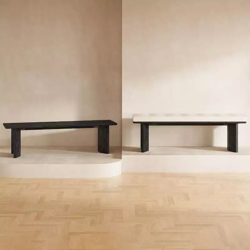 Panca Lantine in Legno Massello con Cuscino Rimovibile, Panca Portascarpe Moderna da 55 Pollici per Ingresso, Sala da Pranico, Soggiorno, Fondo Letto
