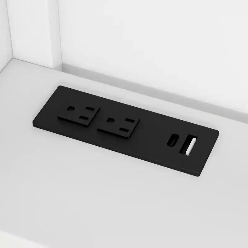 Divano Letto in Legno Matrimoniale/Una Piazza e Mezza con Ripiani e Letto Estraibile, Divano Letto con Schienale Imbottito e USB