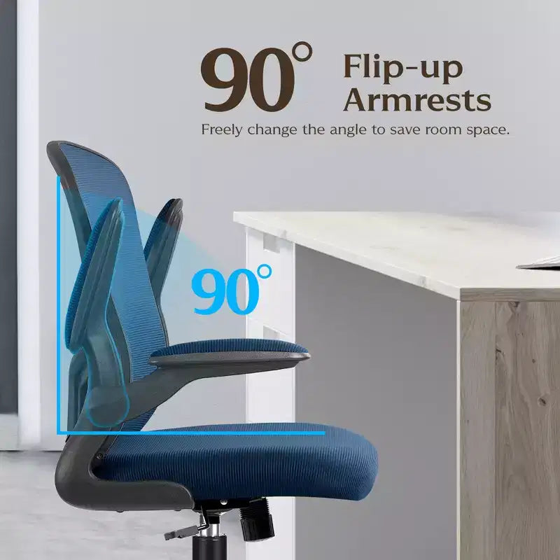 Sedie da ufficio KERDOM, sedia ergonomica per PC con ruote, supporto lombare e altezza regolabili, sedia girevole da computer