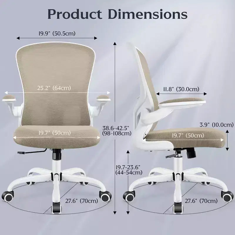 Sedie da ufficio KERDOM, sedia ergonomica per PC con ruote, supporto lombare e altezza regolabili, sedia girevole da computer