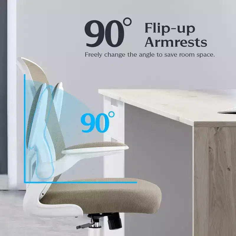 Sedie da ufficio KERDOM, sedia ergonomica per PC con ruote, supporto lombare e altezza regolabili, sedia girevole da computer