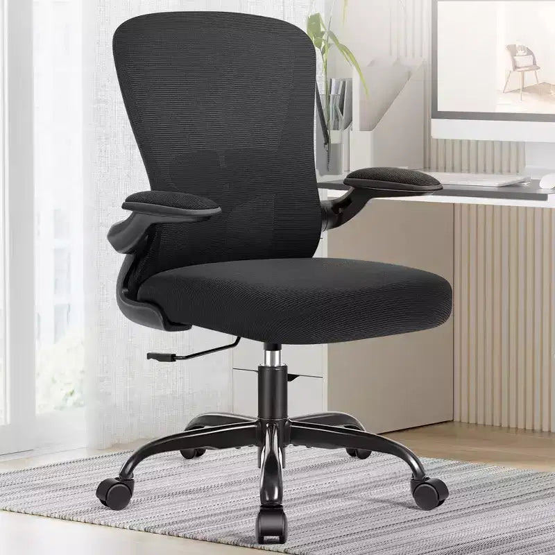 KERDOM Office Desk Chairs, Ergonomic PC Desk Chair with Wheels, Adjustable Lumbar Support and Height, Swivel Computer Chair