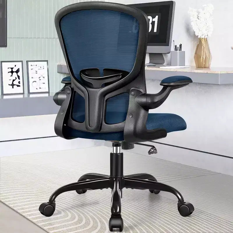Sedie da ufficio KERDOM, sedia ergonomica per PC con ruote, supporto lombare e altezza regolabili, sedia girevole da computer
