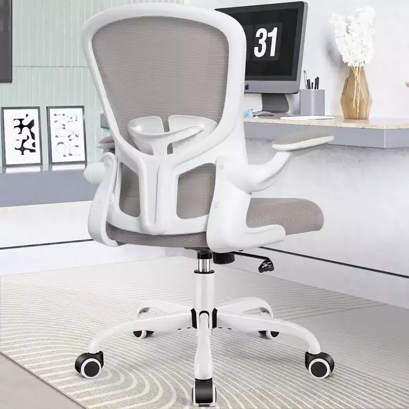 Sedie da ufficio KERDOM, sedia ergonomica per PC con ruote, supporto lombare e altezza regolabili, sedia girevole da computer