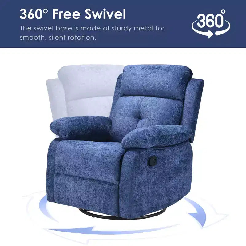 Poltrona reclinabile girevole a 360° con rivestimento GDFStudio Janna Modern