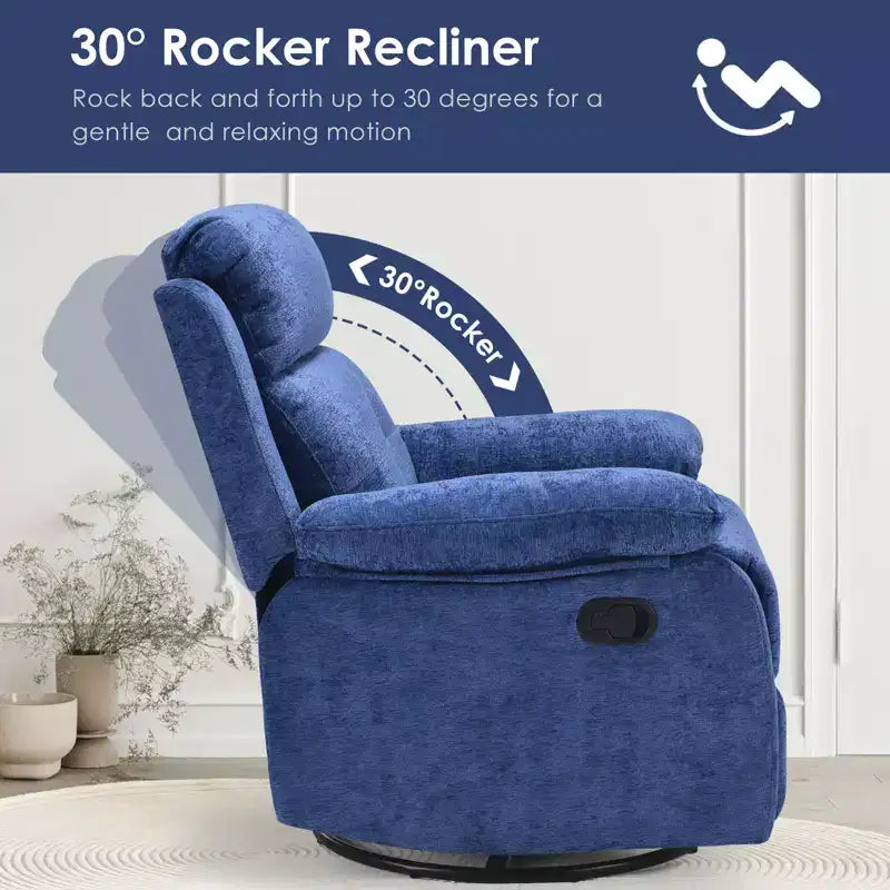 Poltrona reclinabile girevole a 360° con rivestimento GDFStudio Janna Modern