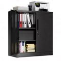 VIYET 35 2-Door Metal Storage Cabinet,Heavy-Duty Lockable Steel Cabinet w/ 2 Adjustable Shelves (Home/Office/Garage Organizer)