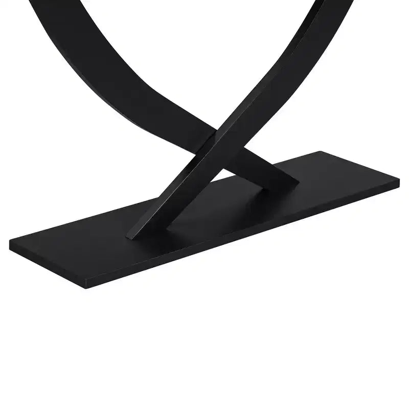 Whisen Tavolino Consolle da Ingresso Moderno Rustico 57", Tavolino d'Appoggio per Corridoio, Tavolino Slim da Divano con Design a Gambe Incrociate, Costruzione Robusta