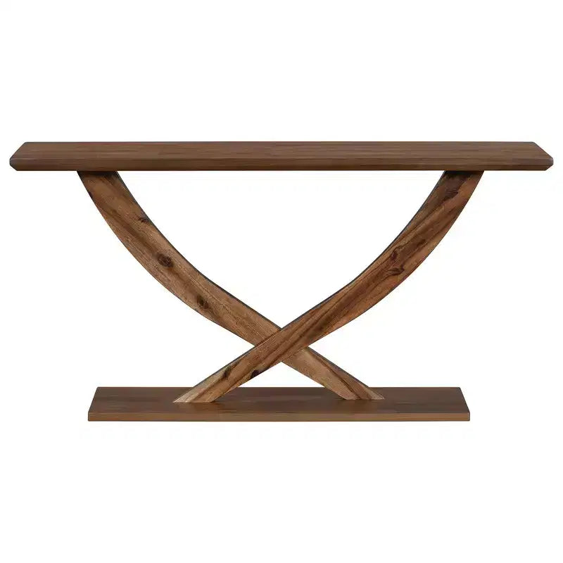Whisen Tavolino Consolle da Ingresso Moderno Rustico 57", Tavolino d'Appoggio per Corridoio, Tavolino Slim da Divano con Design a Gambe Incrociate, Costruzione Robusta