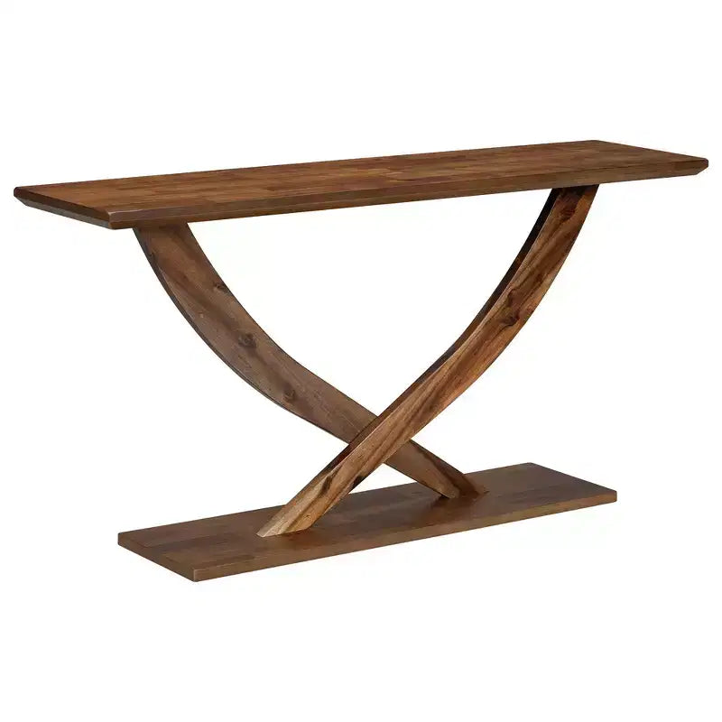 Whisen Tavolino Consolle da Ingresso Moderno Rustico 57", Tavolino d'Appoggio per Corridoio, Tavolino Slim da Divano con Design a Gambe Incrociate, Costruzione Robusta