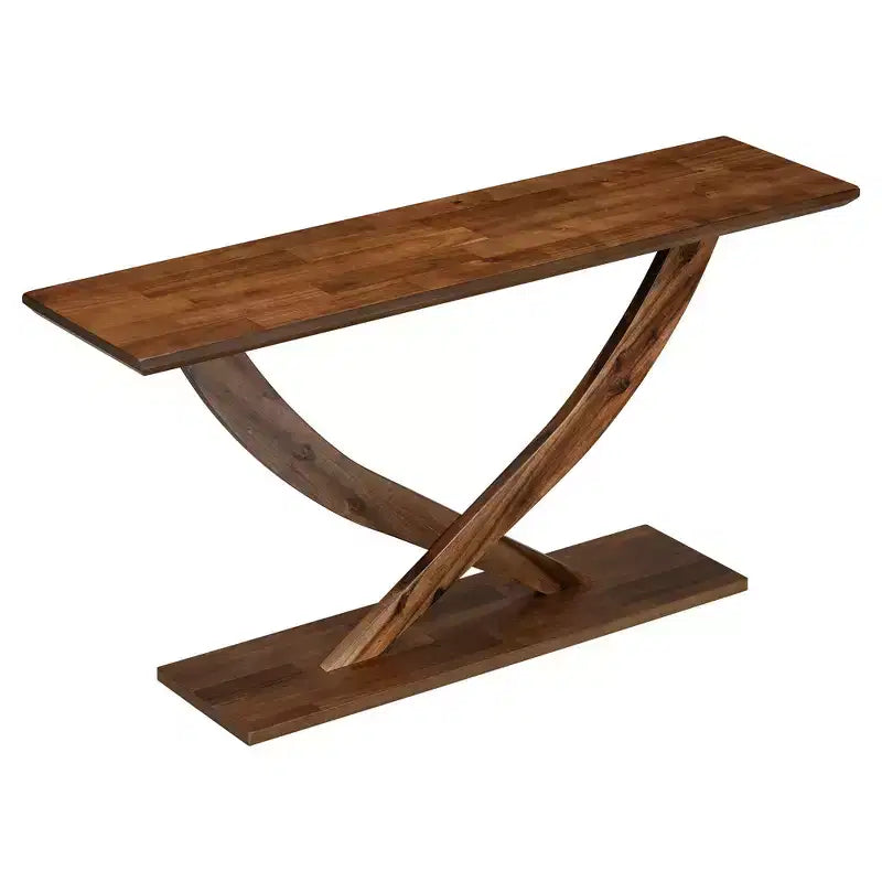 Whisen Tavolino Consolle da Ingresso Moderno Rustico 57", Tavolino d'Appoggio per Corridoio, Tavolino Slim da Divano con Design a Gambe Incrociate, Costruzione Robusta