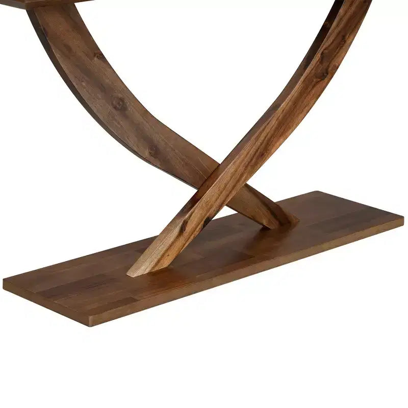Whisen Tavolino Consolle da Ingresso Moderno Rustico 57", Tavolino d'Appoggio per Corridoio, Tavolino Slim da Divano con Design a Gambe Incrociate, Costruzione Robusta