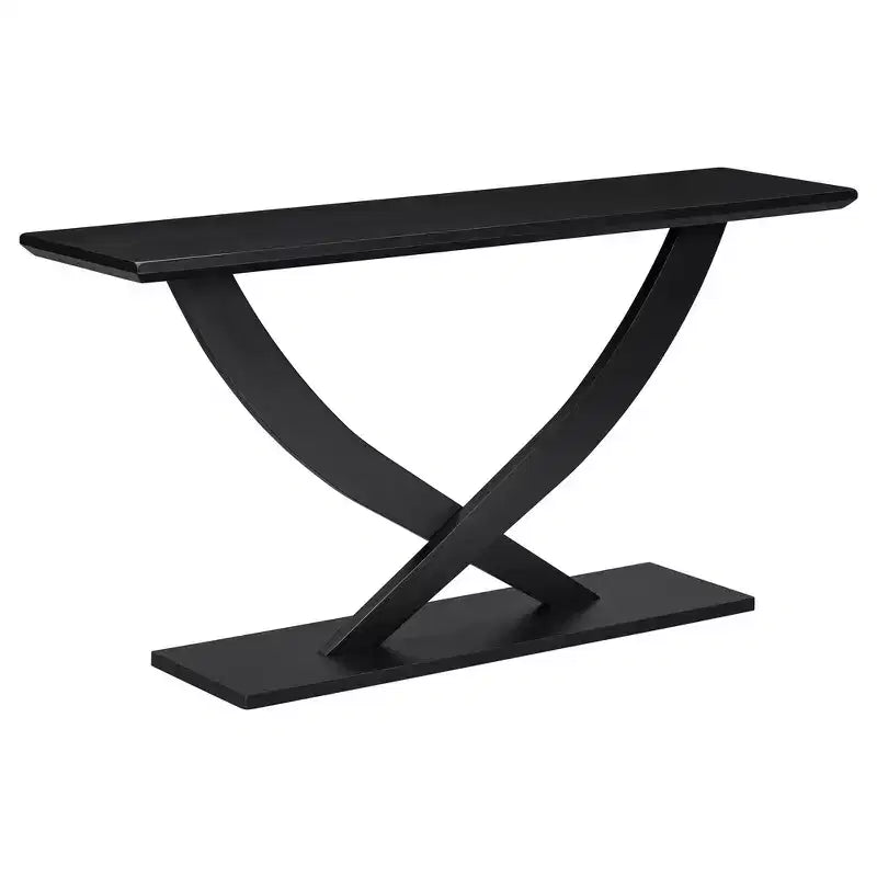 Whisen Tavolino Consolle da Ingresso Moderno Rustico 57", Tavolino d'Appoggio per Corridoio, Tavolino Slim da Divano con Design a Gambe Incrociate, Costruzione Robusta