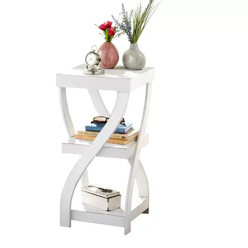 The Lakeside Collection Tavolino d'Appoggio in Legno Intrecciato Effetto Invecchiato -