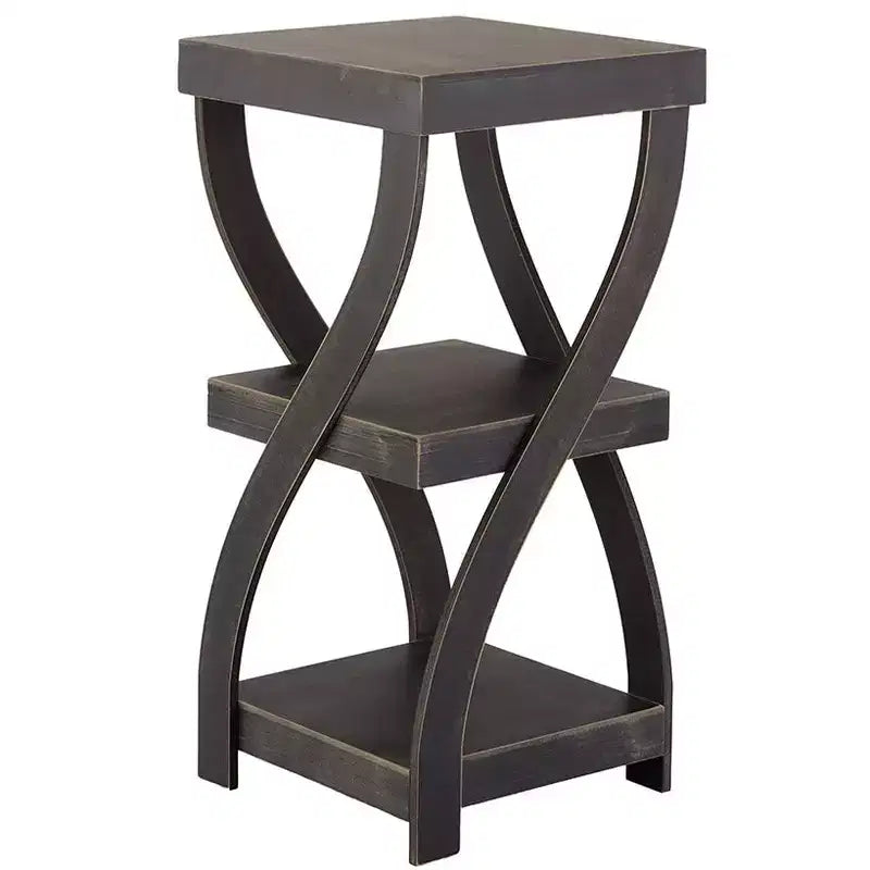 The Lakeside Collection Distressed Twisted Wood Accent Table -