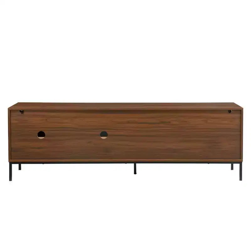 Mobile porta TV moderno per televisori fino a 75 pollici, mobile TV in legno da 70,8 pollici con contenitore e anta scorrevole, mobile console multimediale per soggiorno e camera da letto