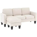 HOMCOM 73 Sectional Sofa, L Shaped Couch with Reversible Chaise or Ottoman
