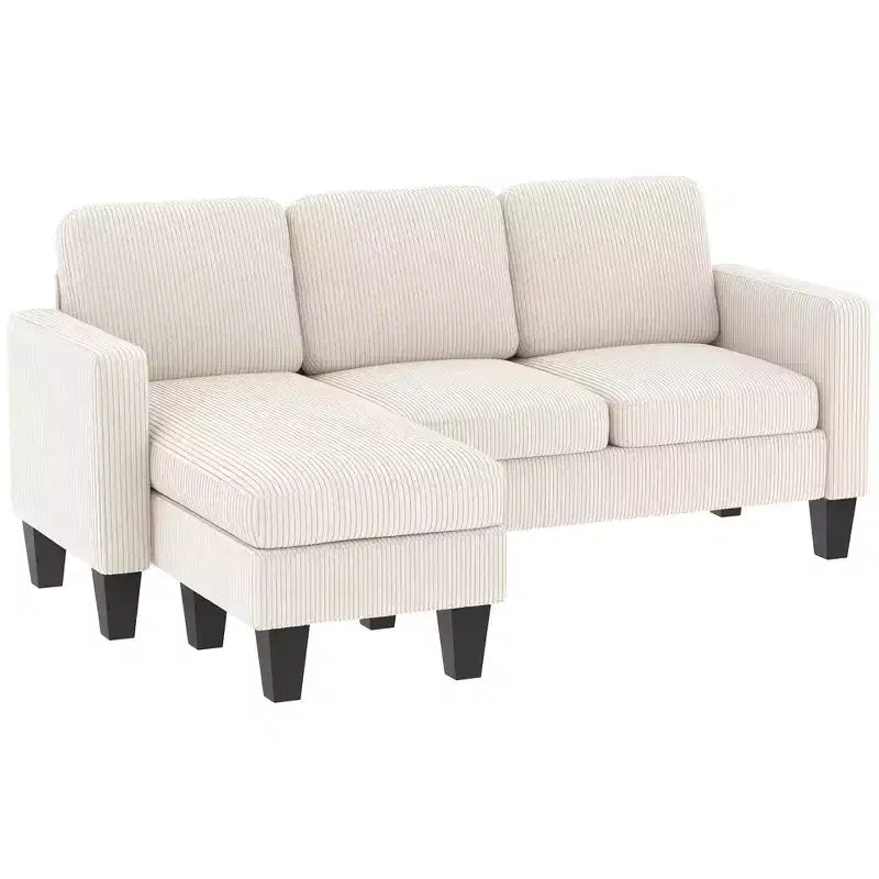 HOMCOM 73 Sectional Sofa, L Shaped Couch with Reversible Chaise or Ottoman