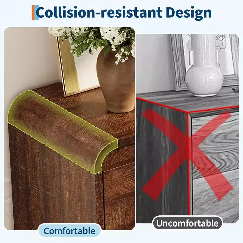 Cassettiera a 6 cassetti GustoWave, Comò in Legno con Gambe in Metallo e Kit Anti-Ribaltamento, Mobile Contenitore con Angoli Arrotondati per Camera da Letto o Soggiorno