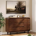 GustoWave 6-Drawer Dresser, Wooden Chest with Metal Legs & Anti-Tip Kit, Rounded Corners Storage Cabinet for Bedroom or Living Room