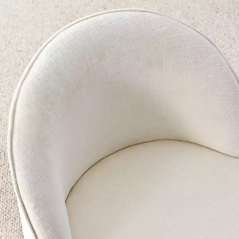 Set da Pranzo 5 Pezzi per 4 Persone, Sedie Moderne a Barilotto con Ruote e Rivestimento in Ciniglia, Tavolo Rotondo con Basamento Nero-Panipeachy