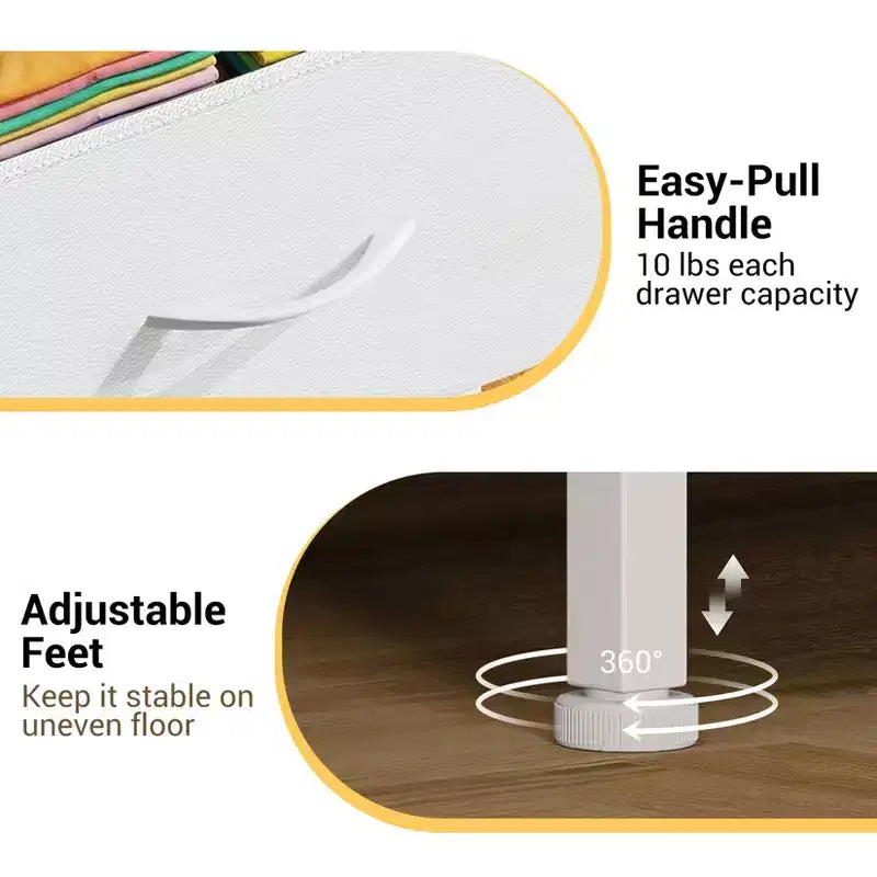 Comò elegante a 3 cassetti con cassetti in tessuto rimovibili, contenitore multifunzione per soggiorno, camera da letto, corridoio, armadio, ingresso