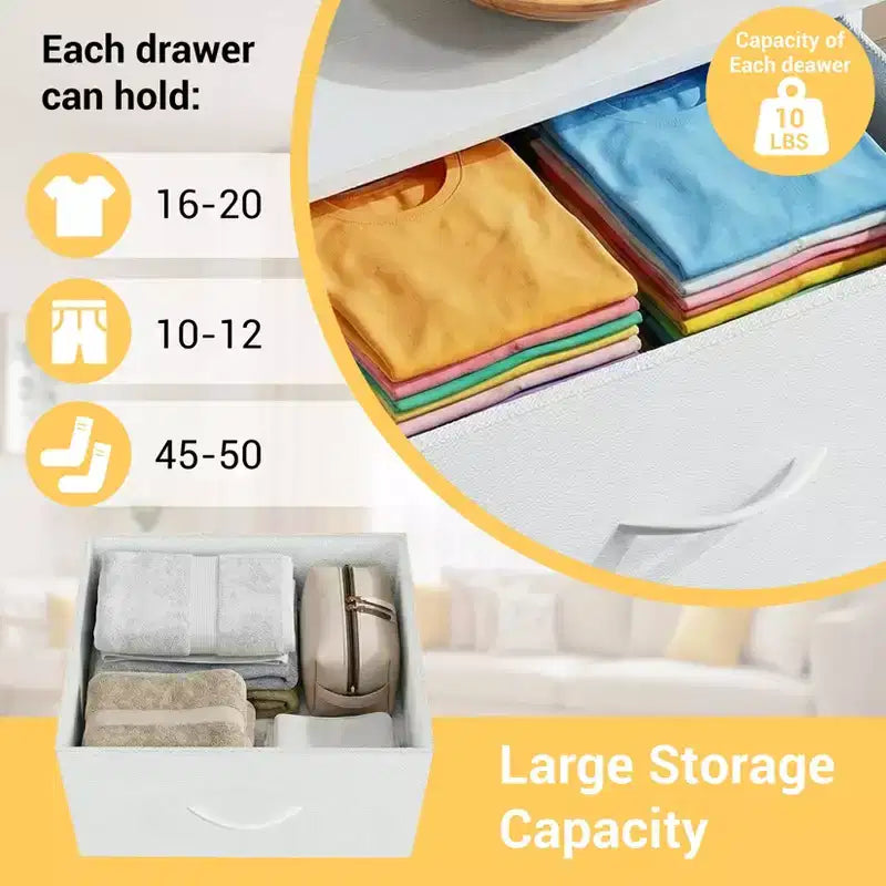 Comò elegante a 3 cassetti con cassetti in tessuto rimovibili, contenitore multifunzione per soggiorno, camera da letto, corridoio, armadio, ingresso