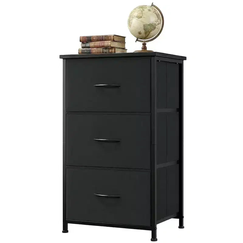 Stylish 3-Drawer Dresser with Removable Fabric Bins, Multi-Functional Storage Organizer for Living Room,Bedroom, Hallway, Closet, Entryway