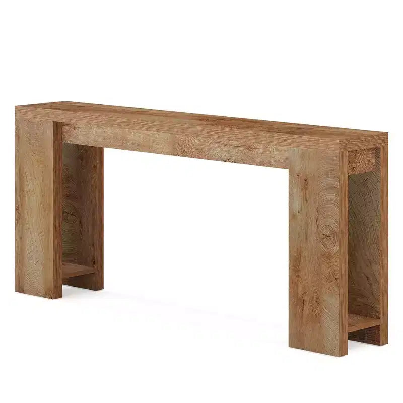 Tavolo Consolle in Legno, Tavolo da Divano in Stile Rustico per Ingresso