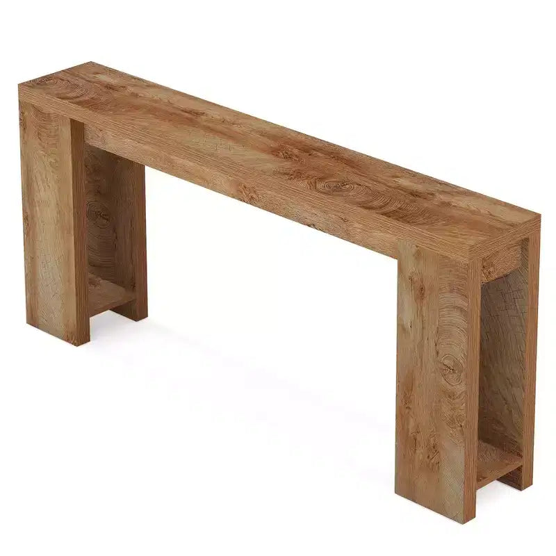 Tavolo Consolle in Legno, Tavolo da Divano in Stile Rustico per Ingresso