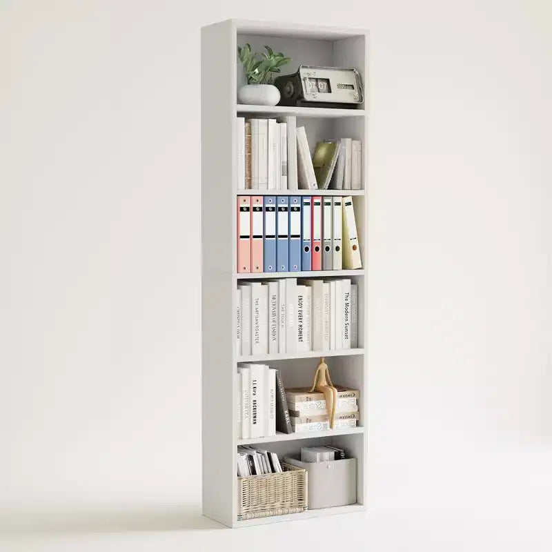 6 Shelf Industrial Bookcase, 63.6 Tall Rustic Wood Bookshelf with 250LB Capacity, Floor Standing Display Storage Shelves for Home Office