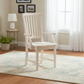 Mission Side Chair with Arms Unfinished - International Concepts: Solid Wood, Slat Back, Kitchen Furniture