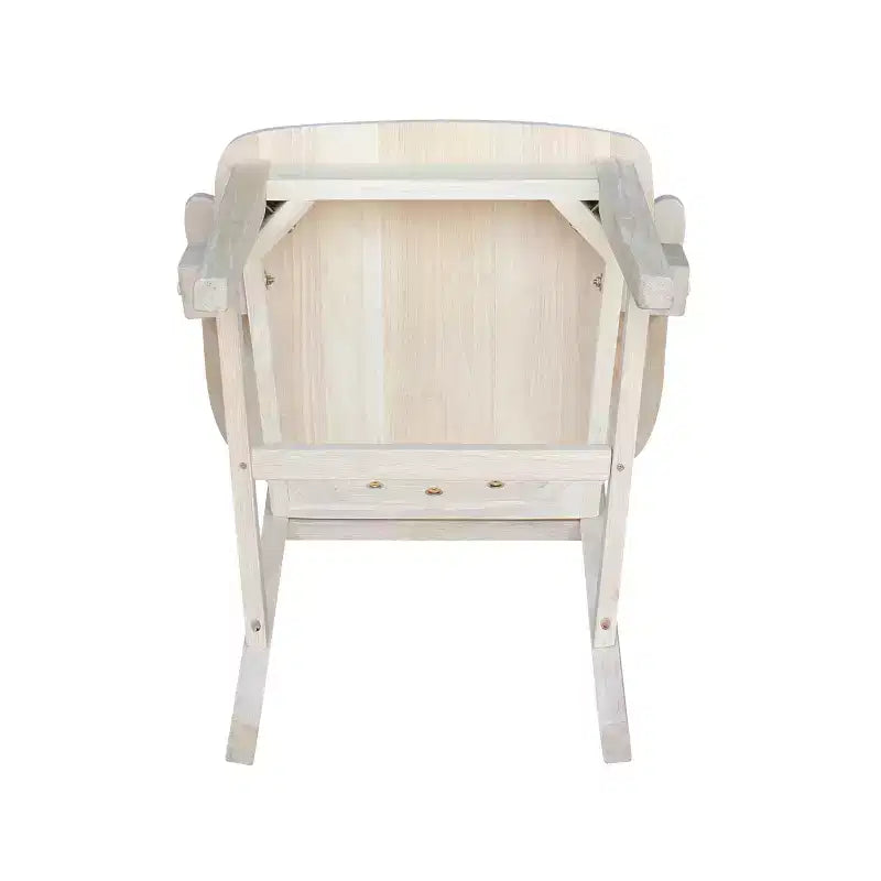 Sedia Side Mission con Braccioli – Legno Massello Grezzo