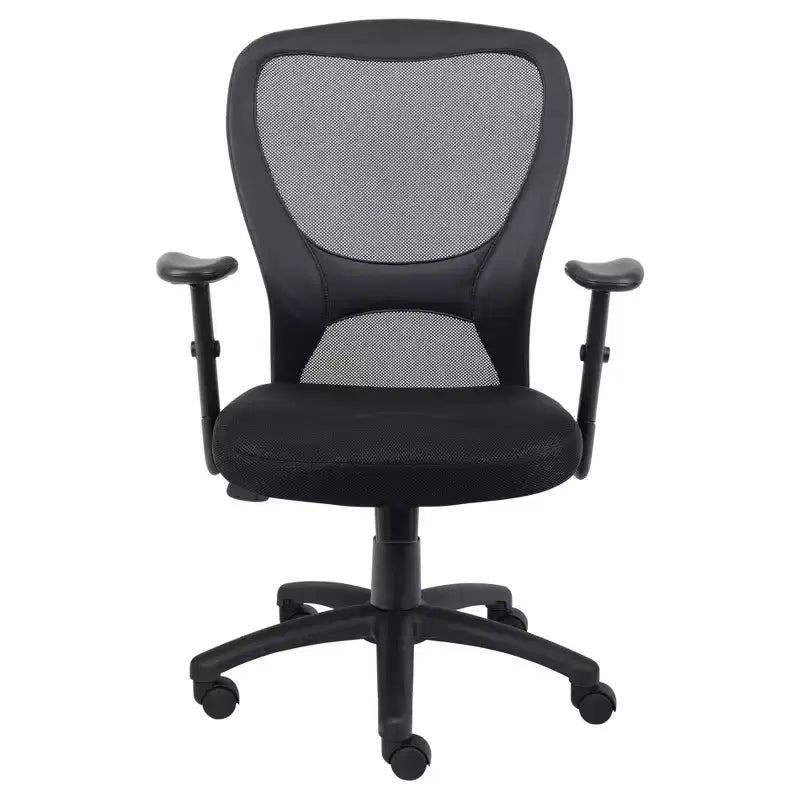 Sedia ergonomica con schienale in rete e braccioli regolabili