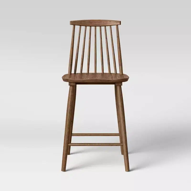 Sgabello da bancone Windsor con schienale alto da 61 cm e poggiapiedi
