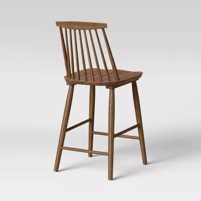 Sgabello da bancone Windsor con schienale alto da 61 cm e poggiapiedi