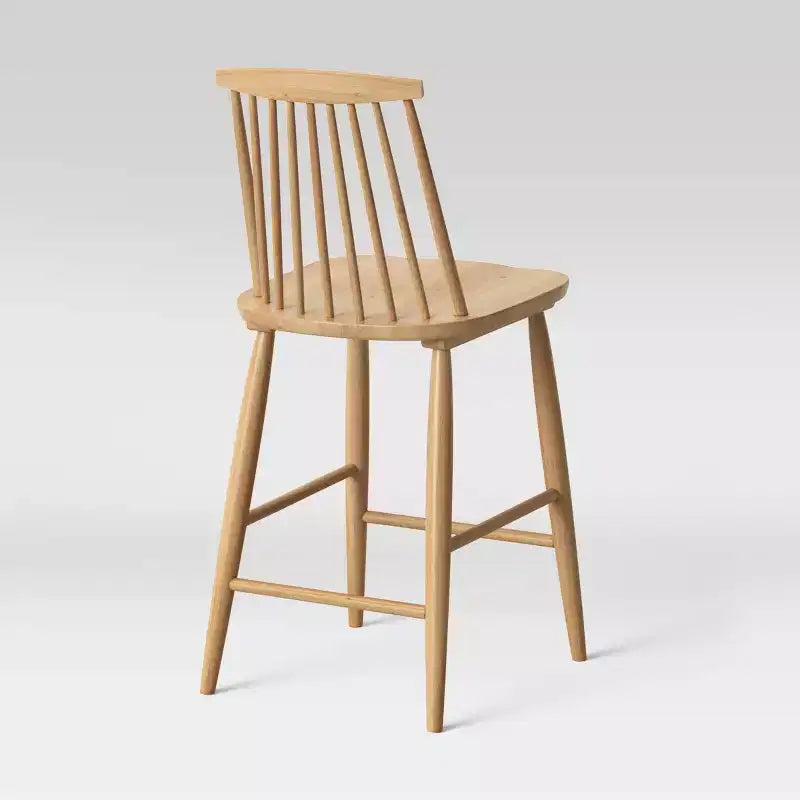Sgabello da bancone Windsor con schienale alto da 61 cm e poggiapiedi