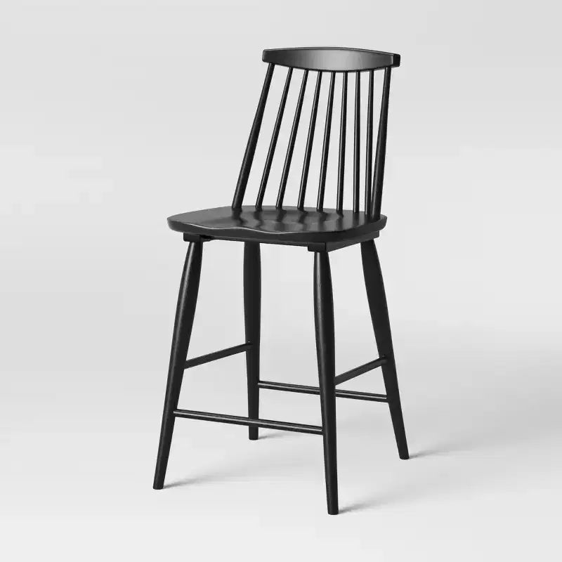 Sgabello da bancone Windsor con schienale alto da 61 cm e poggiapiedi