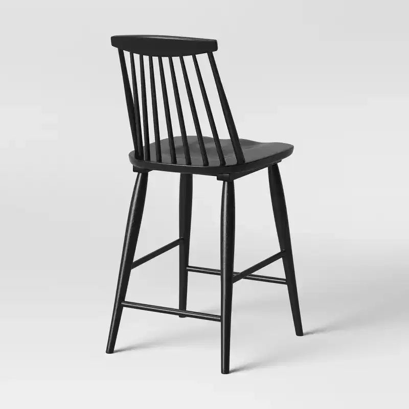 Sgabello da bancone Windsor con schienale alto da 61 cm e poggiapiedi
